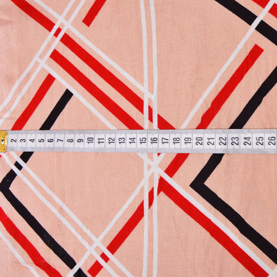 Тканина штапель румба персик, Геометрія, фото 3
