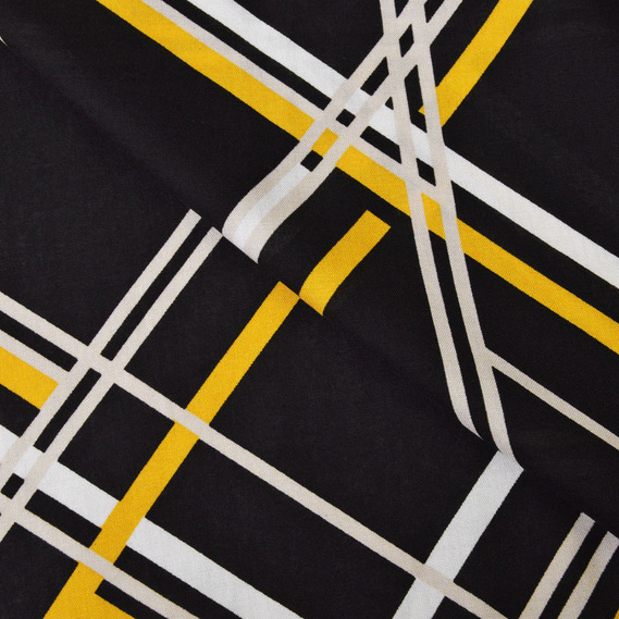 Тканина штапель румба чорний, Геометрія, фото 1