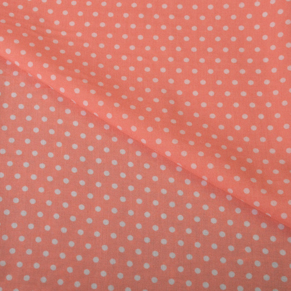 Тканина штапель горошок персик, Горох, фото 1