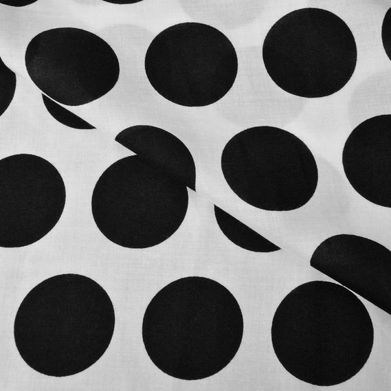 Staple fabric горох вел. біло/чорний, Горох, фото 1