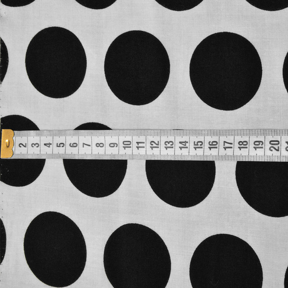Staple fabric горох вел. біло/чорний, Горох, фото 3