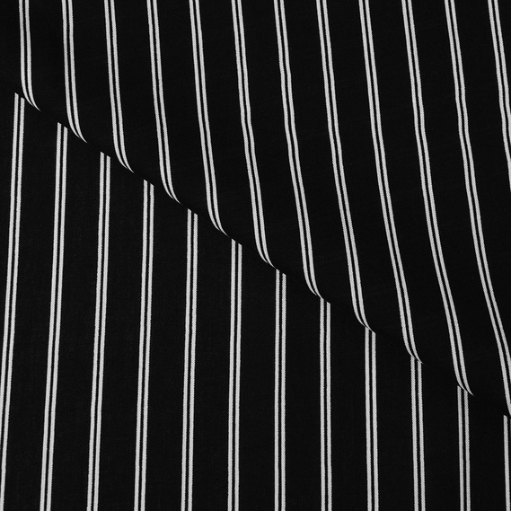 Тканина штапель смужки чорний, Смуга, фото 1