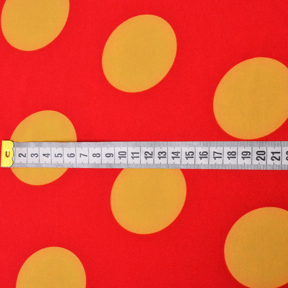 Плательна Super soft Горохи вел червона/жовта, Горох, фото 2