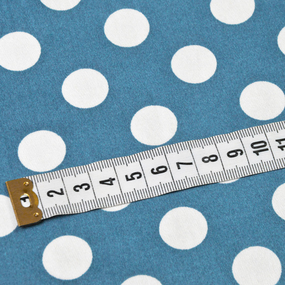 Тканина котон-сатин Горохи мор хвиля, фото 3