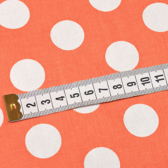Ткань коттон стрейч горох персик, Горох, фото 3