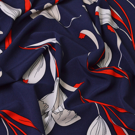 Плательная супер софт тюльпан т/синя, Квітковий, фото 1