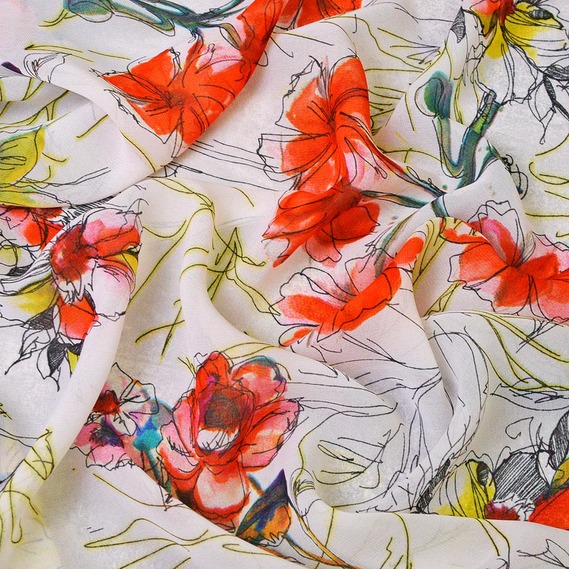 Шифон акварель помаранч, Акварель, фото 1