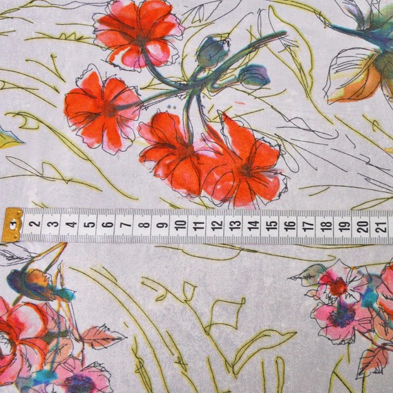 Шифон акварель помаранч, Акварель, фото 2