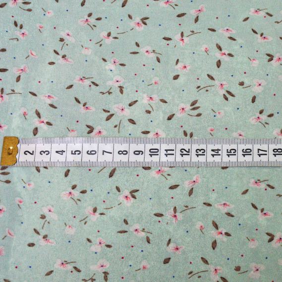 Тканина шифон набивний долина м`ята, Квітковий, фото 2