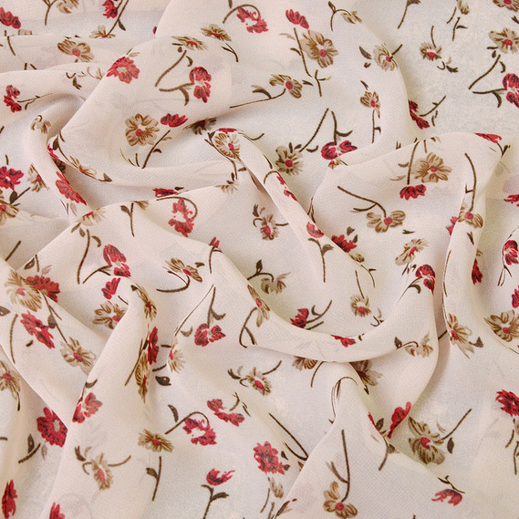 Ткань шифон набивной примха зефір, Квітковий, фото 1