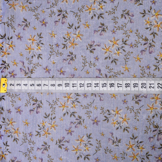 Шифон-креш V-7/1 матіола бузок, Квітковий, фото 2