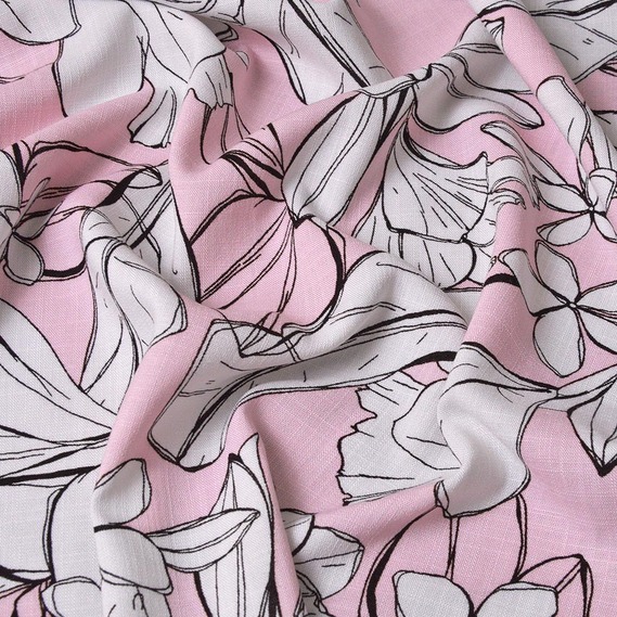 Льон магнолії рожеві, Квітковий, фото 1