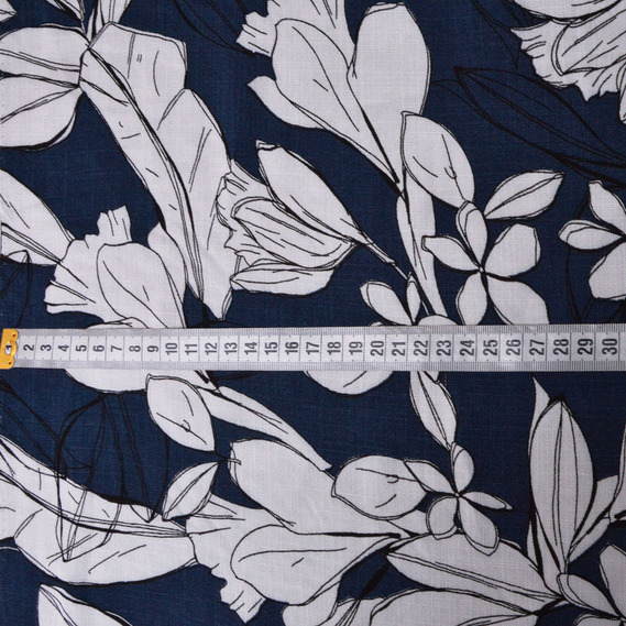 Лен магнолії т/сині, Квітковий, фото 2
