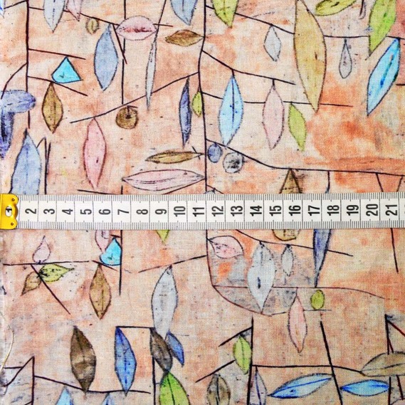 Лен принт листочки, Флора, фото 2