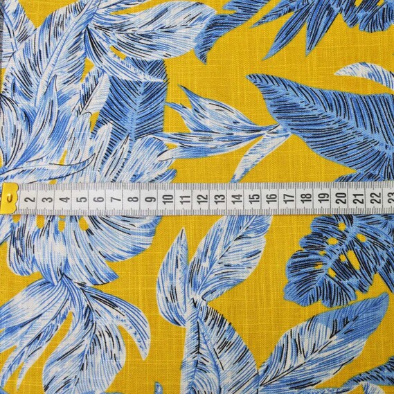 Льон принт пальма блак, Флора, фото 2