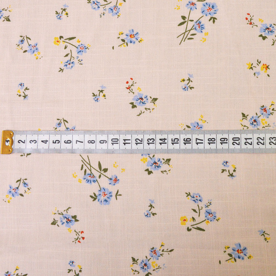 Льон принт прованс крем, Квітковий, фото 2