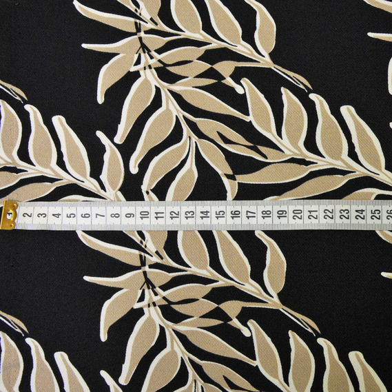 Плательная гілки беж на чорному, Флора, фото 2 Плательная гілки беж на чорному, Флора, фото 2