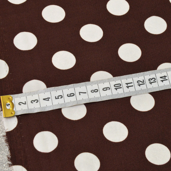 Плательна креп Горох середній горох серед шоколад, Горох, фото 2 Плательна креп Горох середній горох серед шоколад, Горох, фото 2