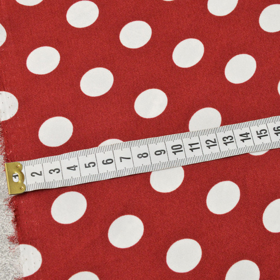 Плательная креп Горох средний горох серед бордо, Горох, фото 2