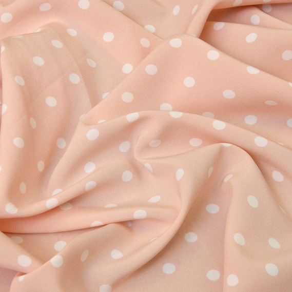 Плательна супер софт конфеті персик, Горох, фото 1