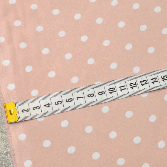 Плательна супер софт конфеті персик, Горох, фото 2