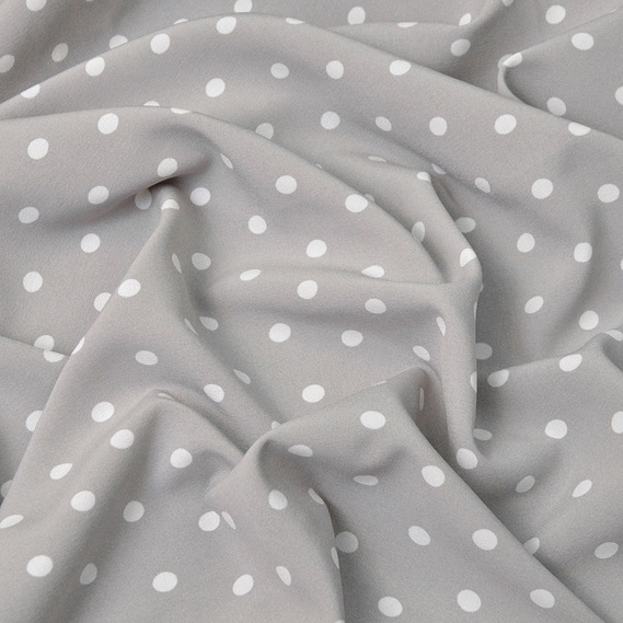 Плательна супер софт конфеті св/сіра, Горох, фото 1