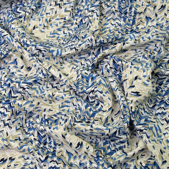 Плательна супер софт Arti денім/біла, Геометрія, фото 1