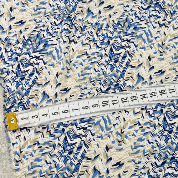 Плательна супер софт Arti денім/біла, Геометрія, фото 2