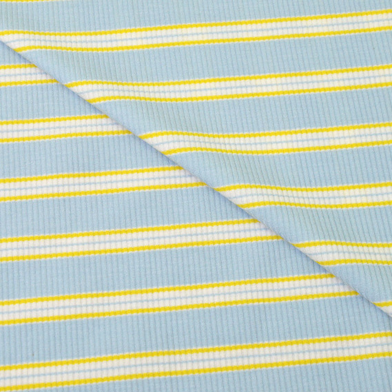 Трикотаж Stripe Spring блакит/лимон, Смуга, фото 1 Трикотаж Stripe Spring блакит/лимон, Смуга, фото 1