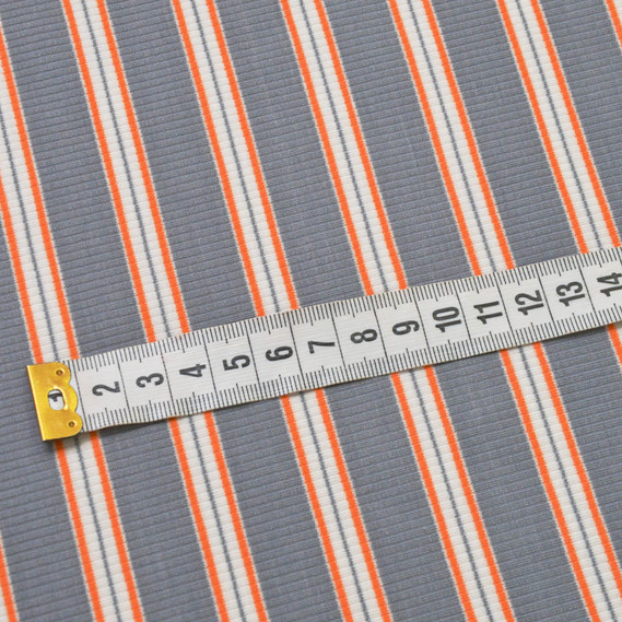 Трикотаж Stripe Spring сірий/помаранч, Смуга, фото 3 Трикотаж Stripe Spring сірий/помаранч, Смуга, фото 3