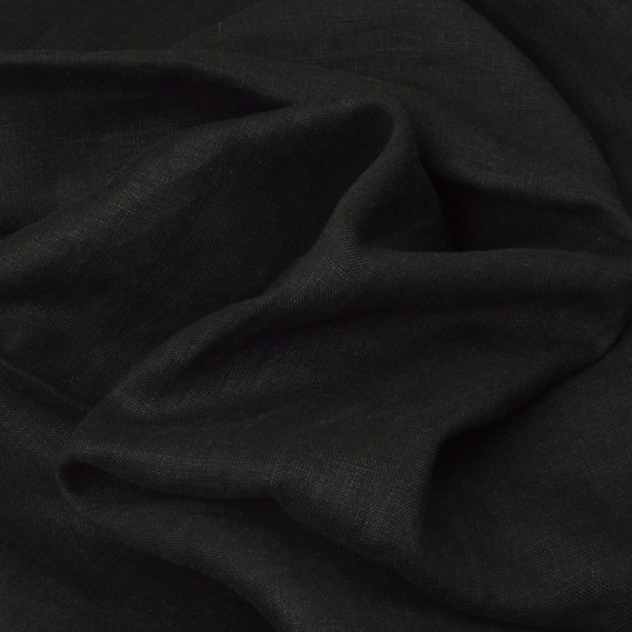 Льон однотонний чорний, фото 1