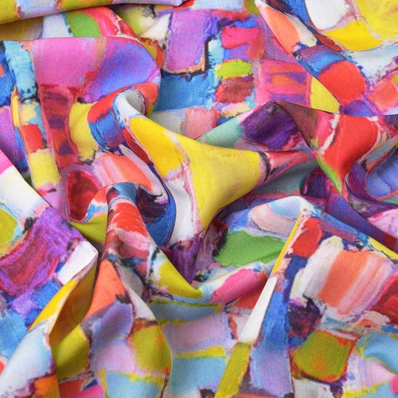 Штапель Абстракция камінці яскравий, Акварель, фото 1