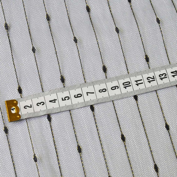 Тканина сітка Візерунок  ланцюжок чорна/золото, фото 2