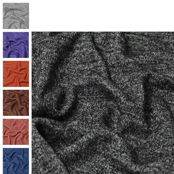 Трикотаж вискоза Меланж  №1 чорний/т/сірий, фото 1