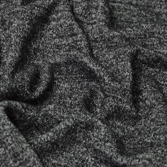 Трикотаж вискоза Меланж  №1 чорний/т/сірий, фото 3