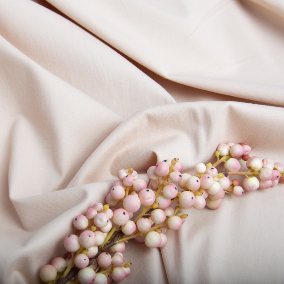 Тканина котон-сатин  айворі, фото 3