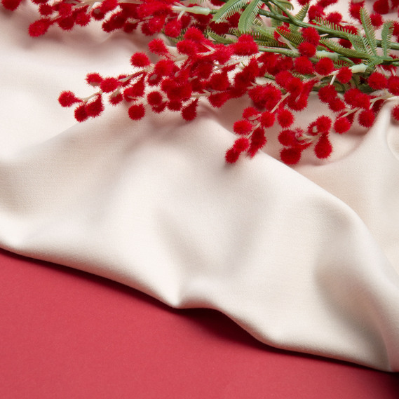 Тканина костюмна Міранда, 150 см, 322 гр/м2, для одягу, плаття, костюмів, спідниць св/айворі, фото 3 Тканина костюмна Міранда, 150 см, 322 гр/м2, для одягу, плаття, костюмів, спідниць св/айворі, фото 3