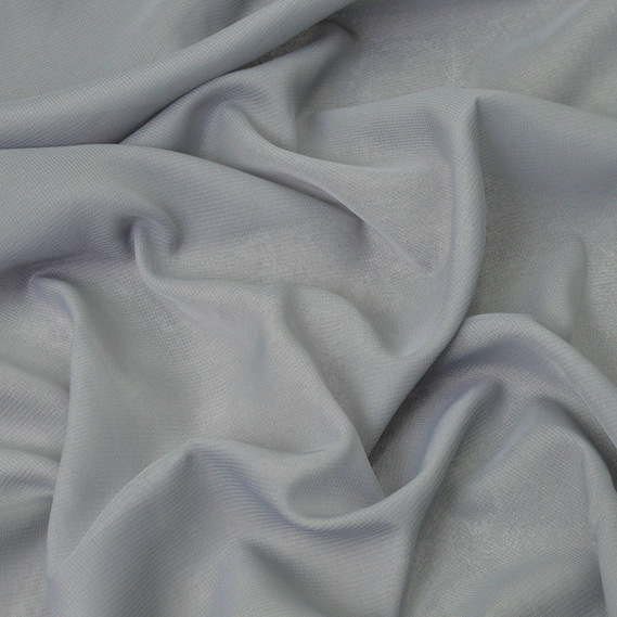 Ткань шифон Мульти 70 гр/м2 150 см полупрозрачная, легкая, воздушная для платьев, блузок и аксессуаров сірий, фото 1