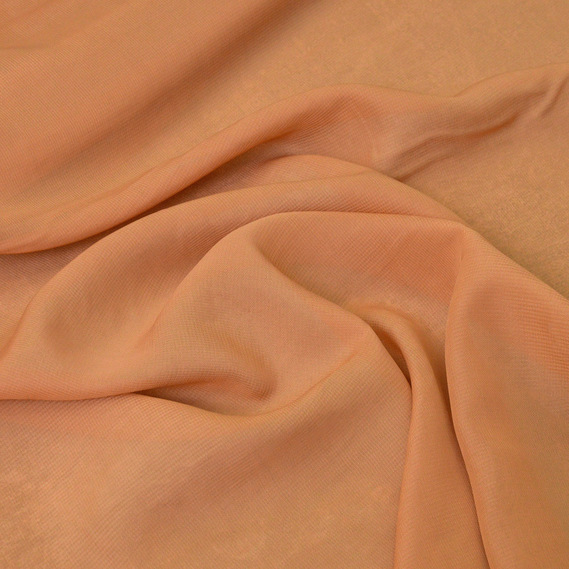 Тканина шифон Мульті 70 гр/м2 150 см напівпрозора, легка, повітряна для суконь, блузок та аксесуарів т/беж, фото 1