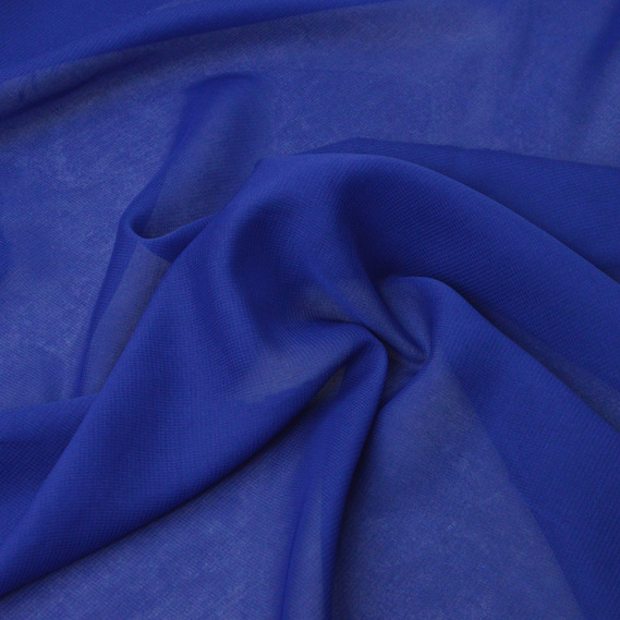 Ткань шифон Мульти 70 гр/м2 150 см полупрозрачная, легкая, воздушная для платьев, блузок и аксессуаров електрик, фото 1