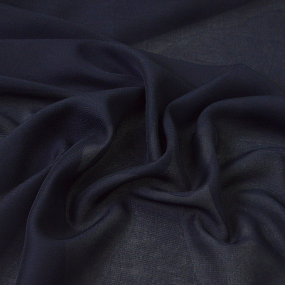 The fabric is chiffon with a multi-pattern design navy, фото 1