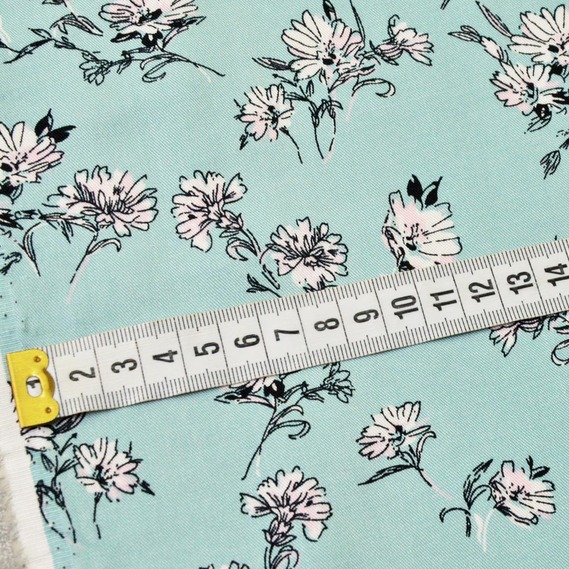 Штапель Belmondo лютик м`ята, Квітковий, фото 2