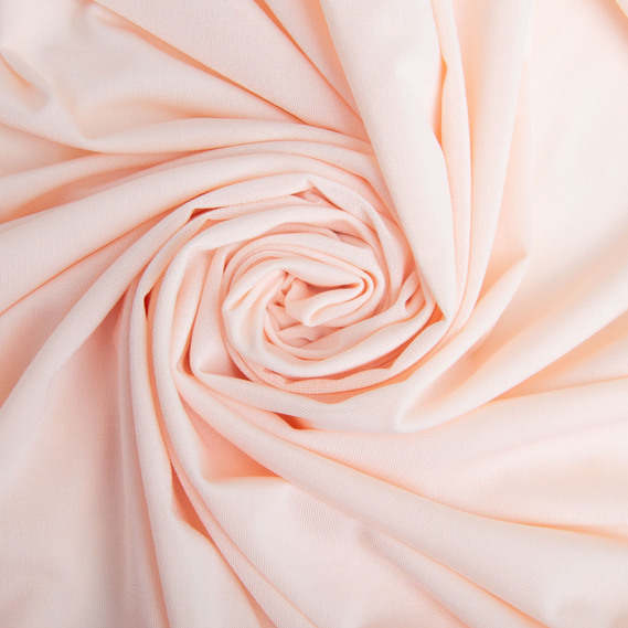 Тканина трикотаж масло Саманта 185 гр/м2 150 см легка еластична стрейчева персик, фото 1