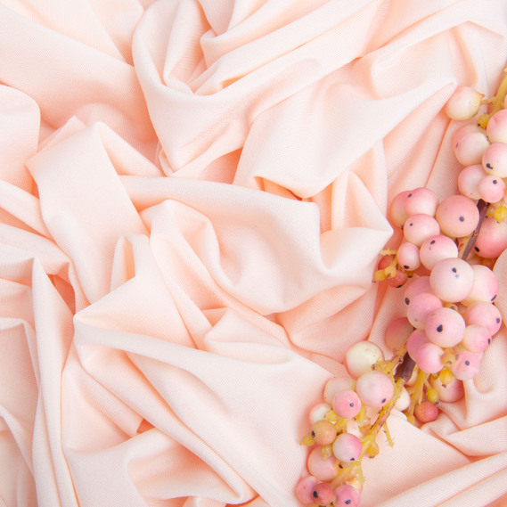 Тканина трикотаж масло Саманта 185 гр/м2 150 см легка еластична стрейчева персик, фото 3