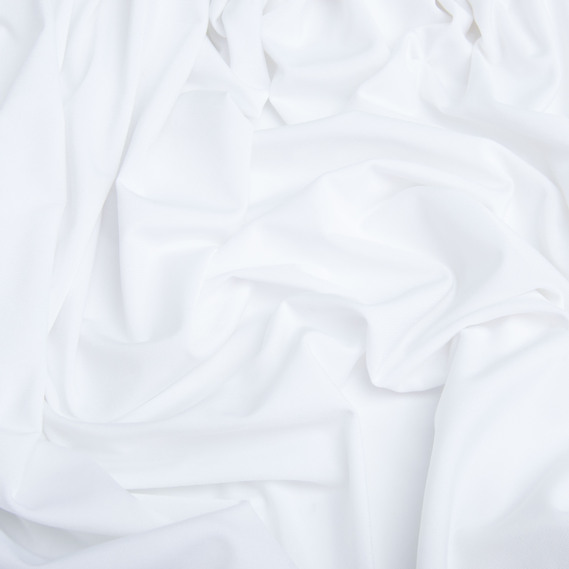 Тканина трикотаж масло Саманта 185 гр/м2 150 см легка еластична стрейчева білий, фото 2