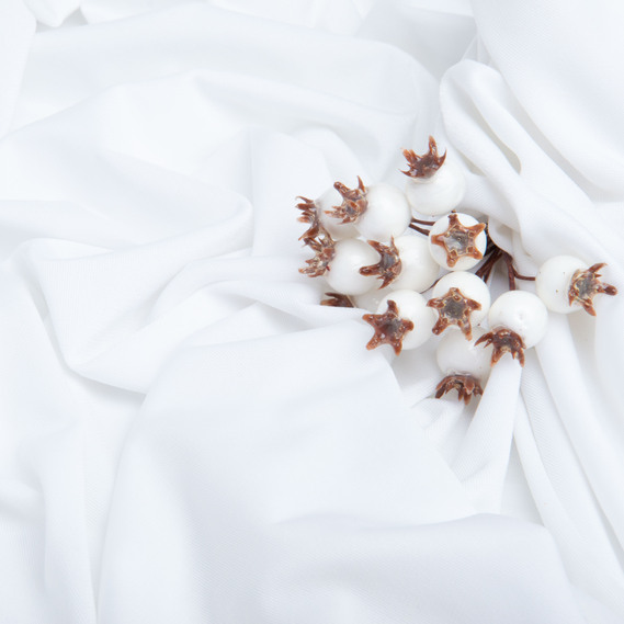 Тканина трикотаж масло Саманта 185 гр/м2 150 см легка еластична стрейчева білий, фото 3