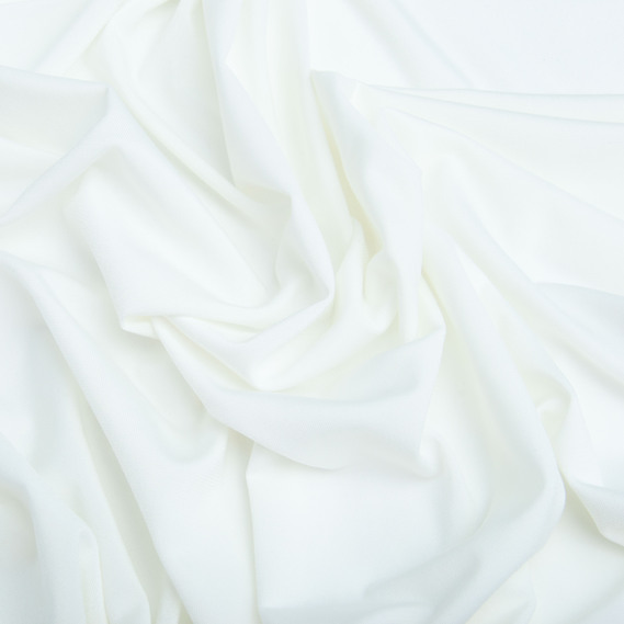 Ткань трикотаж масло Саманта 185 гр/м2 150 см легкая эластичная стрейчевая молоко, фото 2