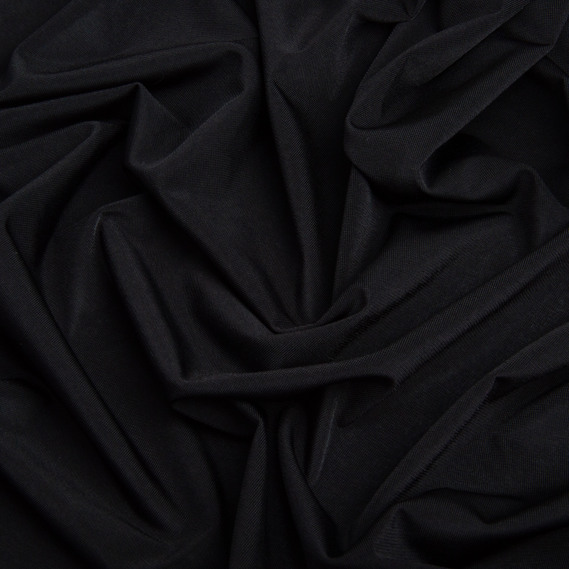 Тканина трикотаж масло Саманта 185 гр/м2 150 см легка еластична стрейчева чорний, фото 2