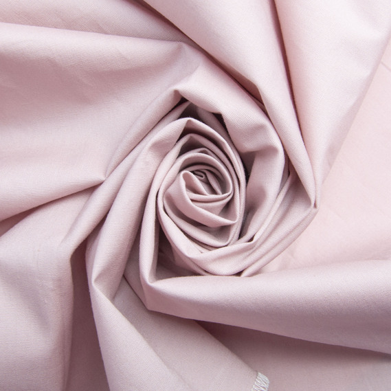 Cotton poplin fabric 124 gr/m2 пудра , фото 1 Cotton poplin fabric 124 gr/m2 пудра , фото 1