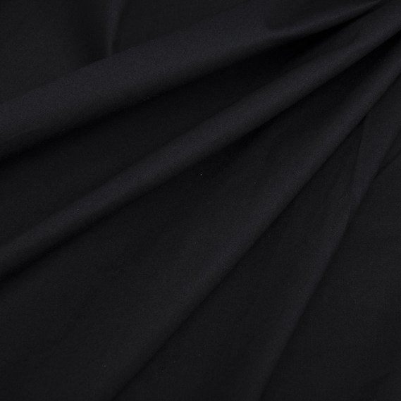 Cotton poplin fabric 124 gr/m2 чорний, фото 2 Cotton poplin fabric 124 gr/m2 чорний, фото 2
